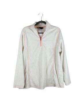 Eddie Bauer Polartec White Quarter Zip Fleece Pullover Women’s 2X